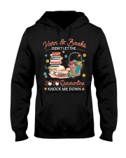 Knitting didn't let qurarantine knock me down Hooded Sweatshirt tile