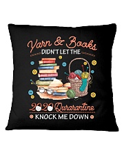 Knitting didn't let qurarantine knock me down Square Pillowcase tile
