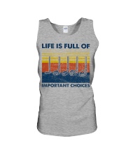 Life is full of important choices Unisex Tank tile