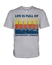 Life is full of important choices V-Neck T-Shirt tile