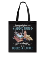 Book and coffee addiction Tote Bag tile