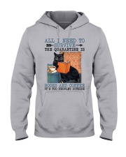All I need to survive is books Hooded Sweatshirt tile