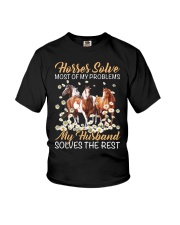 Horses solve most of my problems Youth T-Shirt tile
