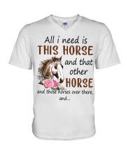 I need these horses V-Neck T-Shirt tile