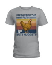 Butt nuggets Chicken Ladies T-Shirt tile