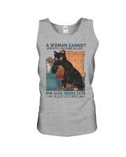 A woman survive on yarn cat Unisex Tank tile