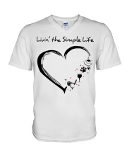 Golf Living the simple life V-Neck T-Shirt tile