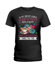 Crochet make you thin Ladies T-Shirt tile