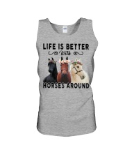 Life Is Better With Horses Around Unisex Tank tile