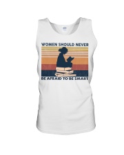 Women should never afraid to be smart Unisex Tank tile