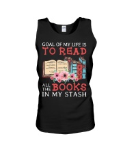 Goal of my life is to read all the books Unisex Tank tile