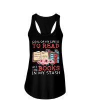 Goal of my life is to read all the books Ladies Flowy Tank tile