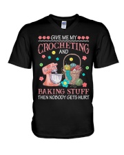 Give me my crocheting V-Neck T-Shirt tile