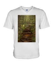 Books give a soul to the universe V-Neck T-Shirt tile