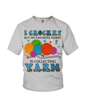 I crochet but my favorite hobby Youth T-Shirt tile