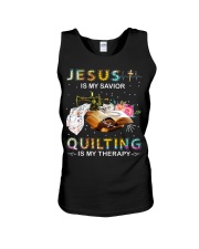 Quilting is my therapy Unisex Tank tile