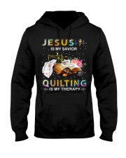 Quilting is my therapy Hooded Sweatshirt tile