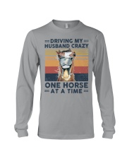 Driving my husband crazy One horse at a time Long Sleeve Tee tile