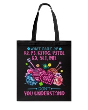 Funny knitting Tote Bag tile