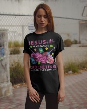 Jesus is my savior Crocheting is my therapy Classic T-Shirt apparel-classic-tshirt-lifestyle-18