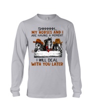 My horses and I are having a moment Long Sleeve Tee tile