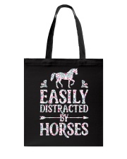 Easly distracted by horse Tote Bag tile