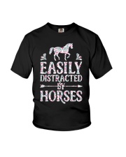 Easly distracted by horse Youth T-Shirt tile