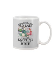 Knitting lady borned in June Mug tile