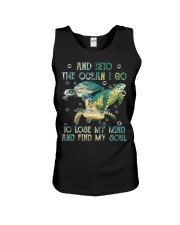 And into the ocean I go Turtle lovers Unisex Tank tile