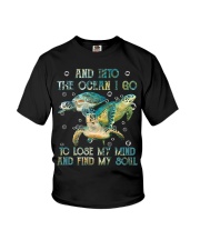 And into the ocean I go Turtle lovers Youth T-Shirt tile