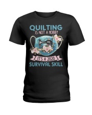 Quilting is a 2020 survival skill Ladies T-Shirt tile