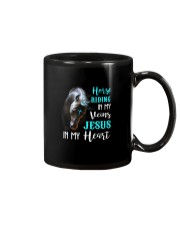 Horse riding in my veins Jesus in my heart Mug tile
