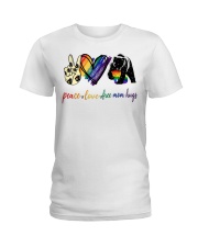 Peace Love Pride Ladies T-Shirt tile
