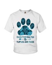 Easily distracted by turtles and dogs Youth T-Shirt tile