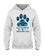 Easily distracted by turtles and dogs Hooded Sweatshirt tile