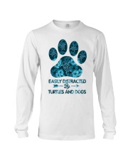 Easily distracted by turtles and dogs Long Sleeve Tee tile