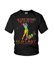 Golf Assuming I'm Just An Old Lady Youth T-Shirt tile