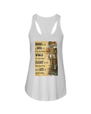 Books give a soul to the universe Ladies Flowy Tank tile