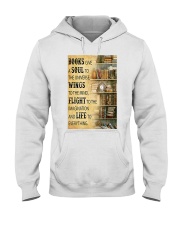 Books give a soul to the universe Hooded Sweatshirt tile