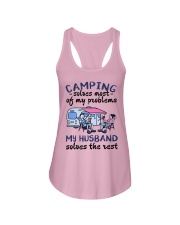 Camping solves most of my problems Ladies Flowy Tank tile