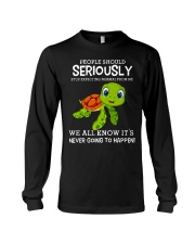 Funny turtle shirt Long Sleeve Tee tile