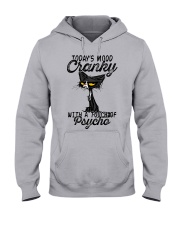 Wine today's mood cranky Hooded Sweatshirt tile