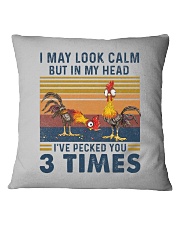 I may look calm Chicken Square Pillowcase tile