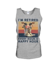 I'm retired Every hour is happy hour Horse lover Unisex Tank tile
