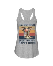 I'm retired Every hour is happy hour Horse lover Ladies Flowy Tank tile