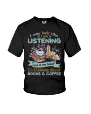 I'm thinking about books coffee Youth T-Shirt tile