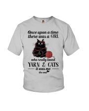 A Girl Who Really Loved Yarn and Cats Youth T-Shirt tile