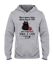 A Girl Who Really Loved Yarn and Cats Hooded Sweatshirt tile