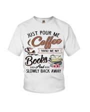 Just pour me coffee Hand me my books Youth T-Shirt tile