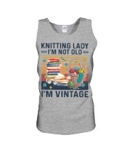 Knitting lady Unisex Tank tile